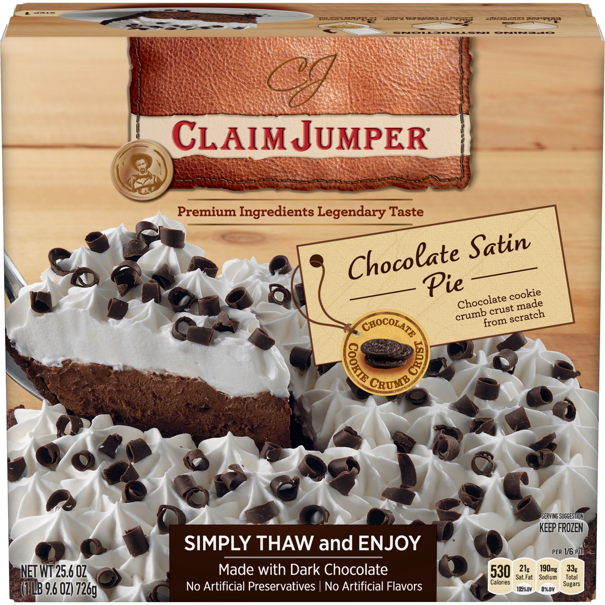 Claim Jumper Desserts
 Claim Jumper Chocolate Satin Pie Frozen Dessert 25 6