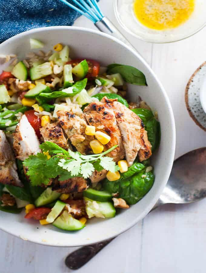 Clean Eating Chicken Salad
 Clean Eating Chicken Salad with Crunch & Zing