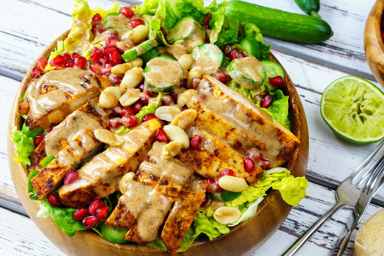 Clean Eating Chicken Salad
 This Chicken Satay Salad is a Clean Eating Winner