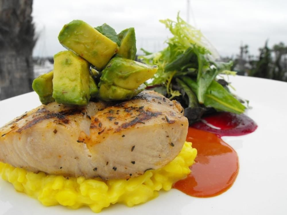 Cobia Fish Recipes
 grilled cobia fillet with saffron risotto and blood orange