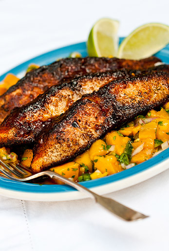 Cobia Fish Recipes
 Seared Cobia with Mango Salsa
