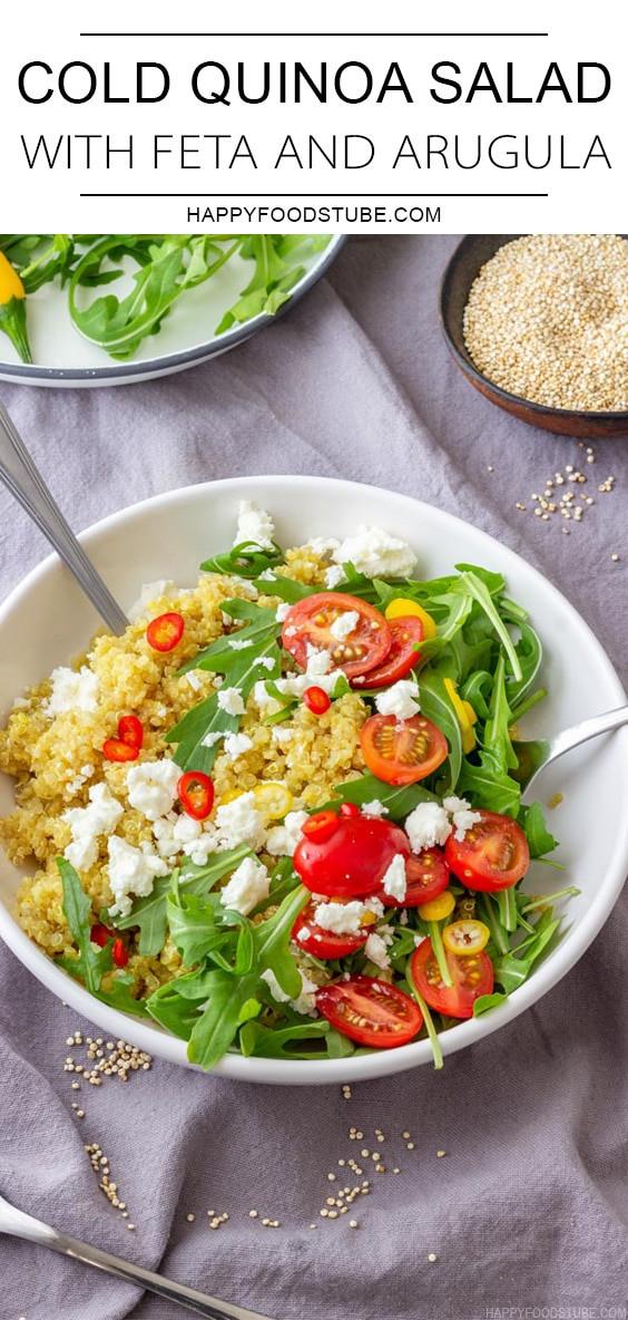 Cold Quinoa Salad Recipes
 Cold Quinoa Salad with Feta and Arugula Happy Foods Tube