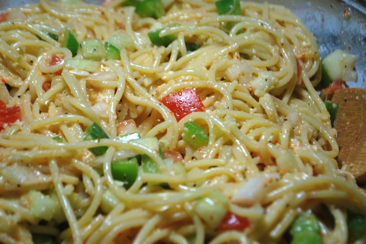 Cold Spaghetti Salad
 Time to cool down Spaghetti Salad SavoryReviews