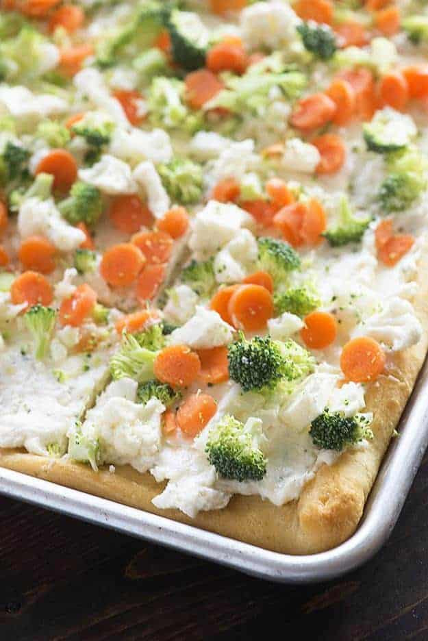 Cold Veggie Pizza Appetizer
 Cold Veggie Pizza — Buns In My Oven