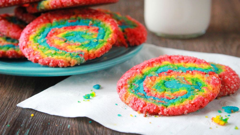 Colored Sugar Cookies
 Rainbow Swirl Sugar Cookies Recipe Pillsbury