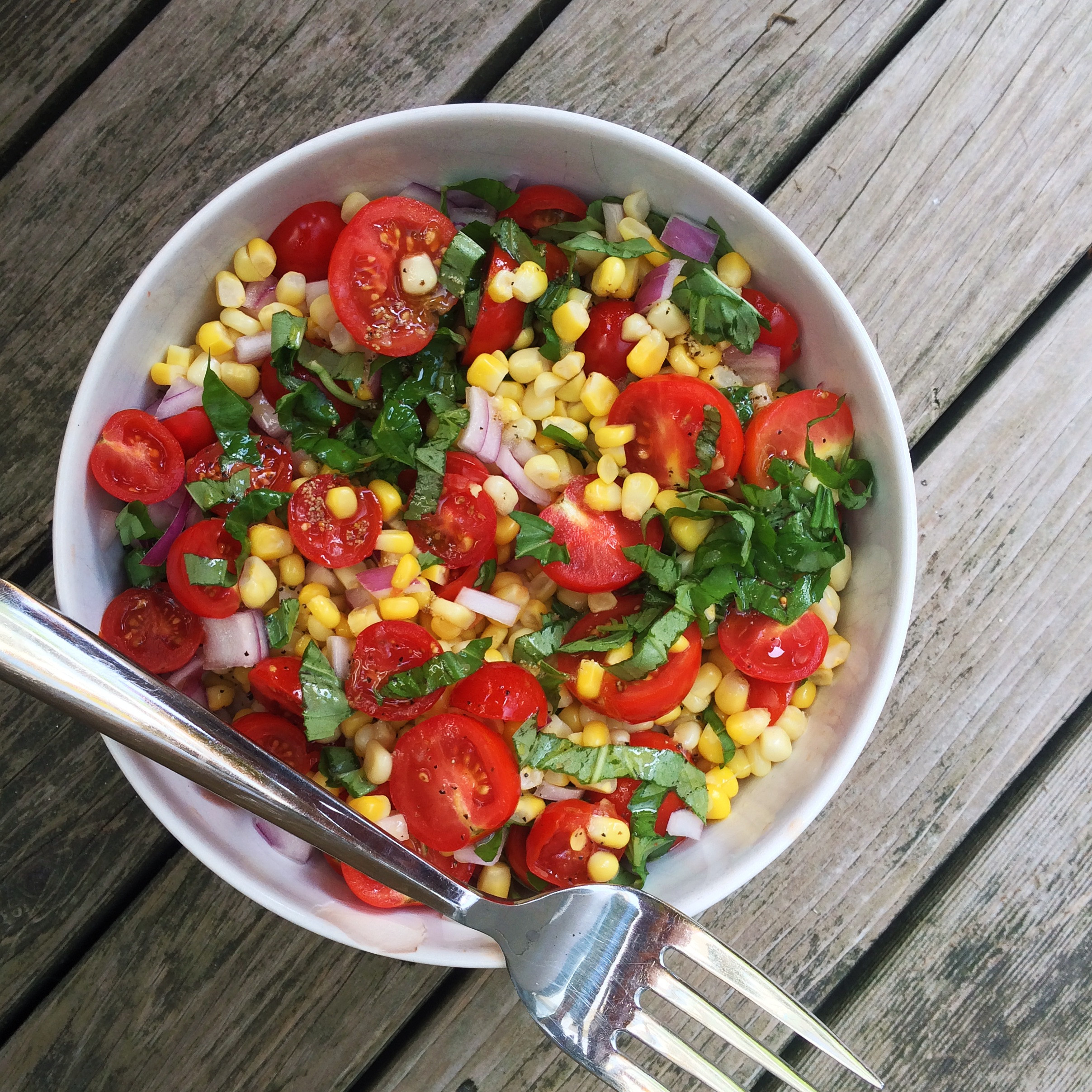 Corn Tomato Salad
 Farmer s Sweet Corn & Tomato Salad In My Bowl