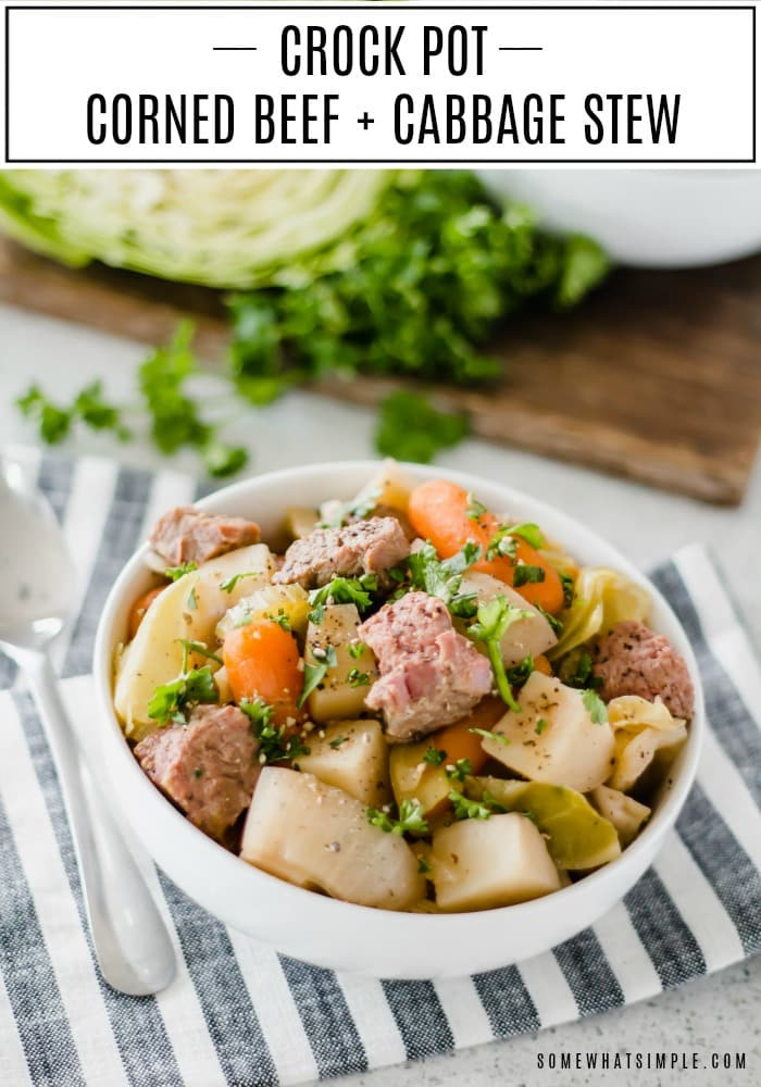 Corned Beef And Cabbage Stew
 Easy Slow Cooker Corned Beef and Cabbage Recipe