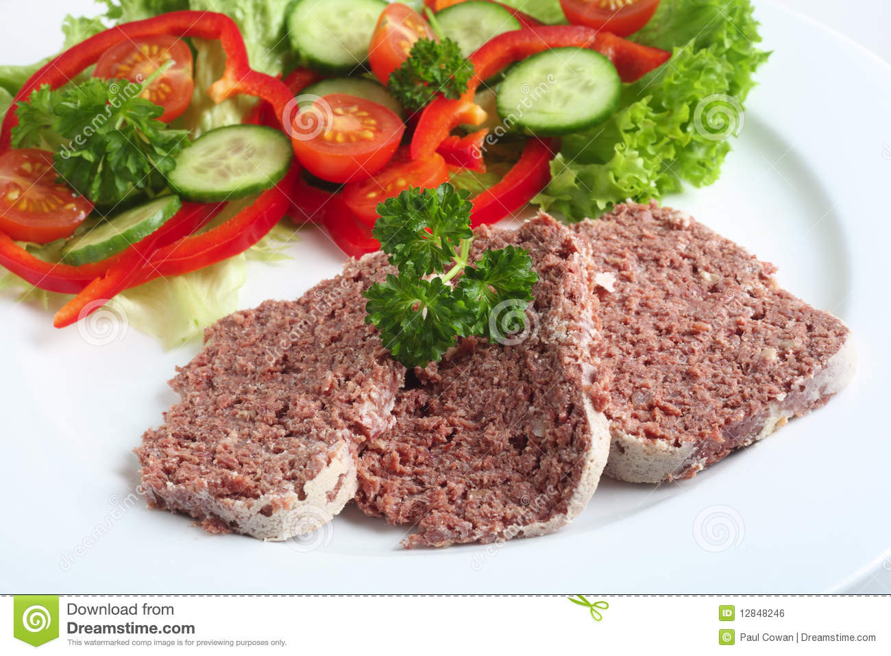 Corned Beef Salad
 Corned beef with salad stock photo Image of plate tomato