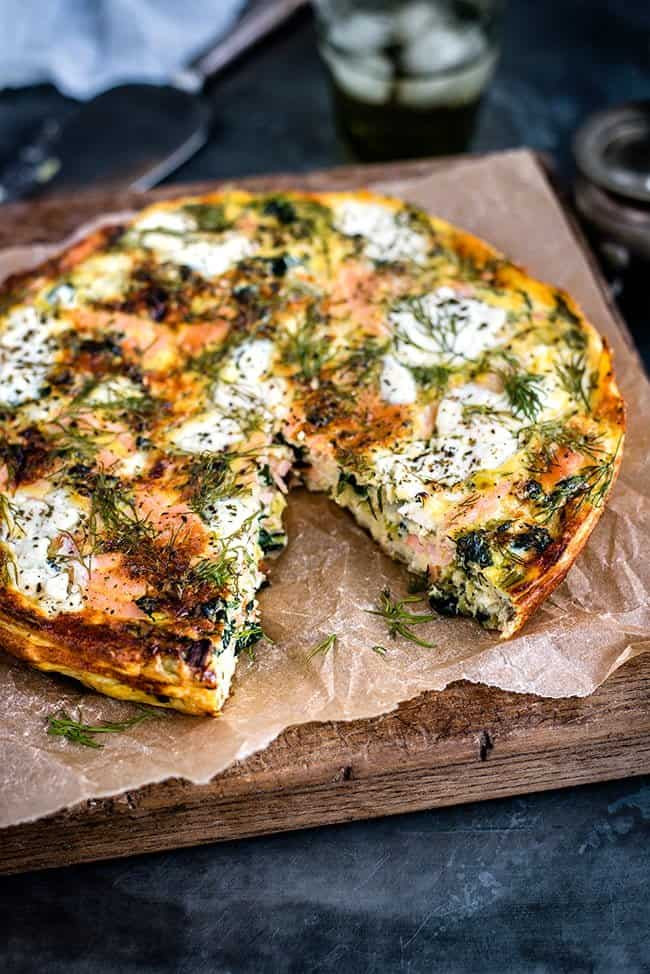 Cottage Cheese Breakfast Recipes
 Cottage cheese kale and smoked salmon frittata