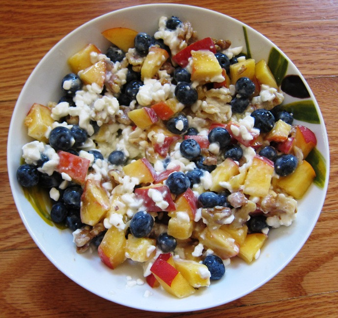 Cottage Cheese Breakfast Recipes
 Cottage Cheese With Blueberries Peach and Walnuts