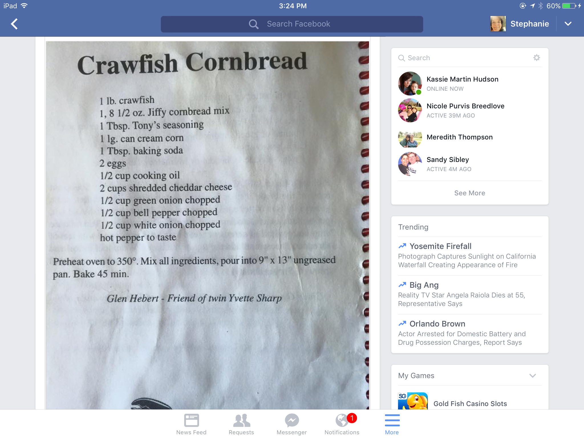 Crawfish Cornbread Jiffy
 Crawfish Cornbread