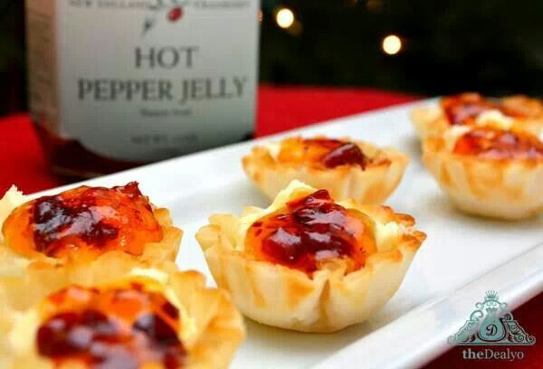 Cream Cheese Appetizers Jelly
 cream cheese pepper jelly phyllo cups YUMMO