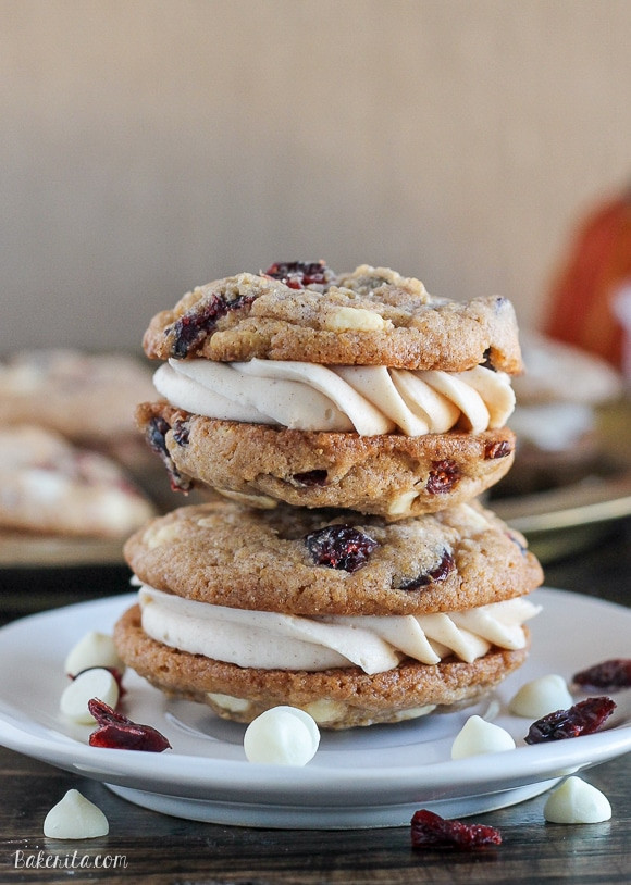 Cream Filled Cookies
 Pumpkin Spice Cookie Sandwiches with Cream Cheese Filling