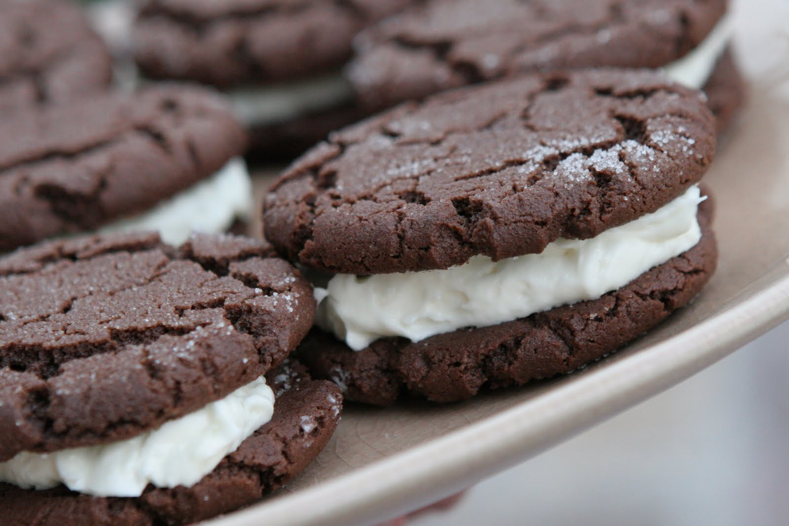 Cream Filled Cookies
 A Little Sugar on the Weekend Chocolate Sandwich Cookies