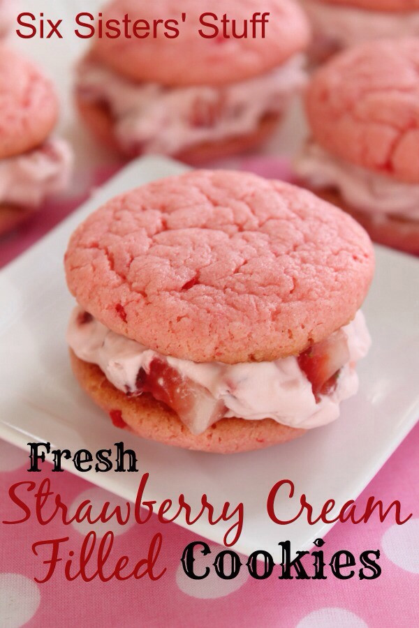 Cream Filled Cookies
 Fresh Strawberry Cream Filled Cookies
