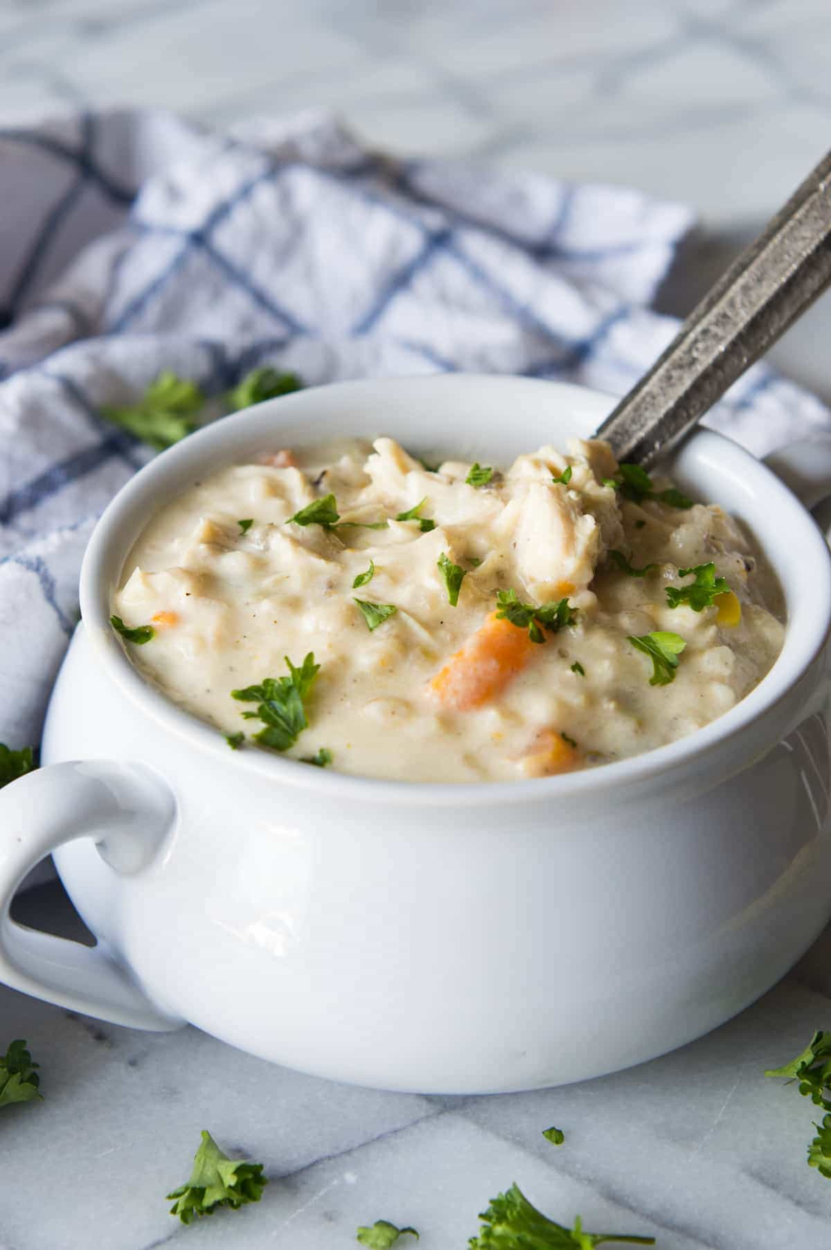 Cream Of Chicken And Rice Soup
 Slow Cooker Creamy Chicken and Wild Rice Soup No cream or