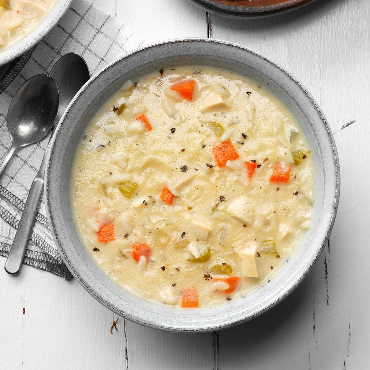 Cream Of Chicken And Rice Soup
 Creamy Chicken Rice Soup Recipe