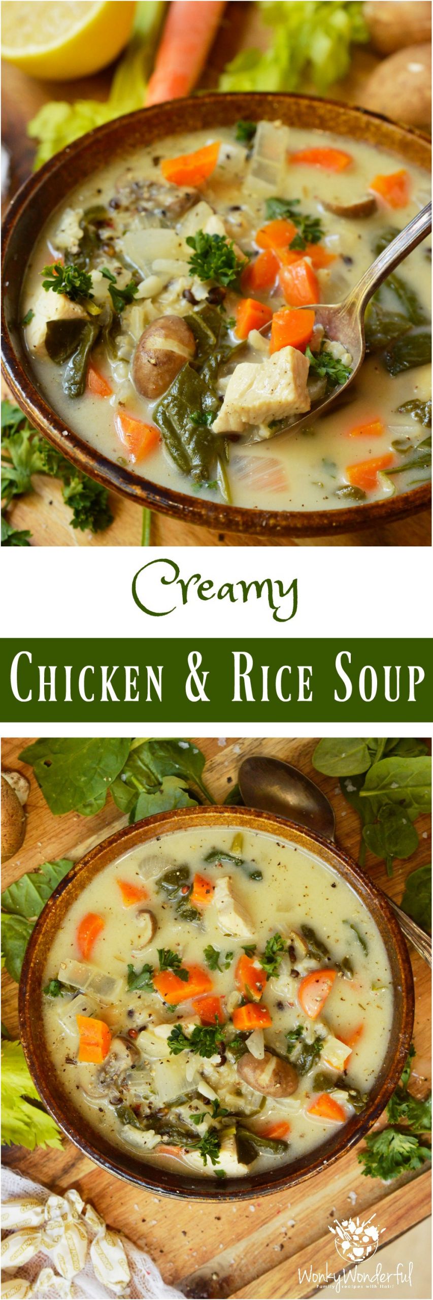 Cream Of Chicken And Rice Soup
 Creamy Chicken Rice Soup Recipe WonkyWonderful