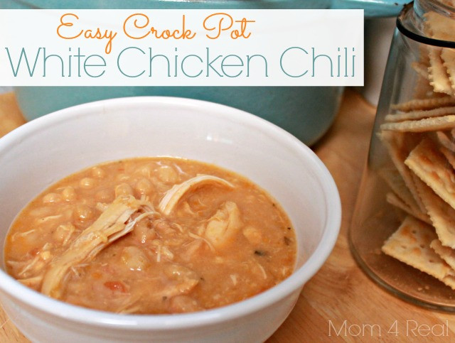Crock Pot White Chicken Chili Recipe
 Easy Crock Pot White Chicken Chili Mom 4 Real