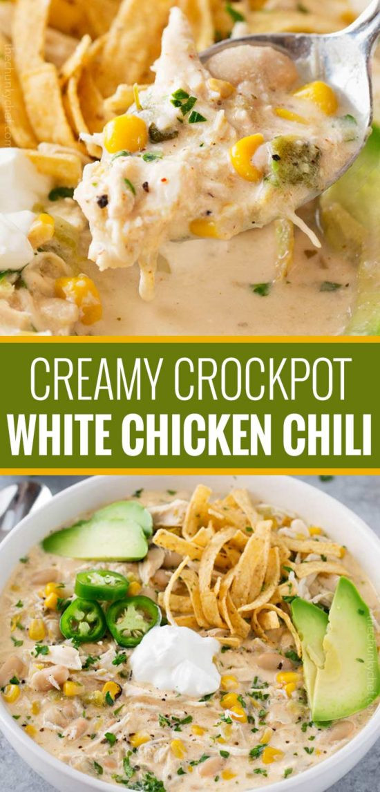 Crock Pot White Chicken Chili Recipe
 Creamy Crockpot White Chicken Chili