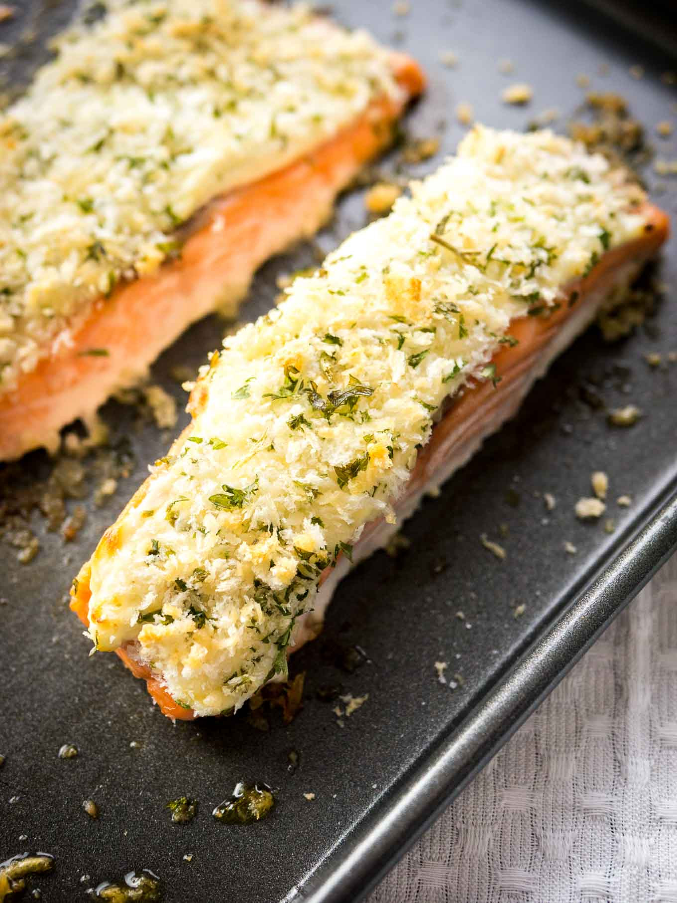 Crusted Fish Recipes
 Horseradish Parmesan Crusted Salmon