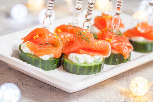 Cucumber Appetizers With Dill And Cream Cheese
 Cucumber with dill cream cheese and smoked salmon