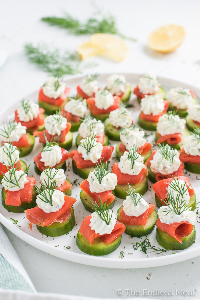 Cucumber Appetizers With Dill And Cream Cheese
 Smoked Salmon Appetizer Bites w Lemon Dill Cream Cheese