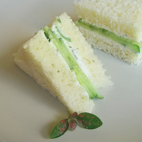 Cucumber Cream Cheese Tea Sandwiches
 Suitable For Consumption Cucumber Tea Sandwiches
