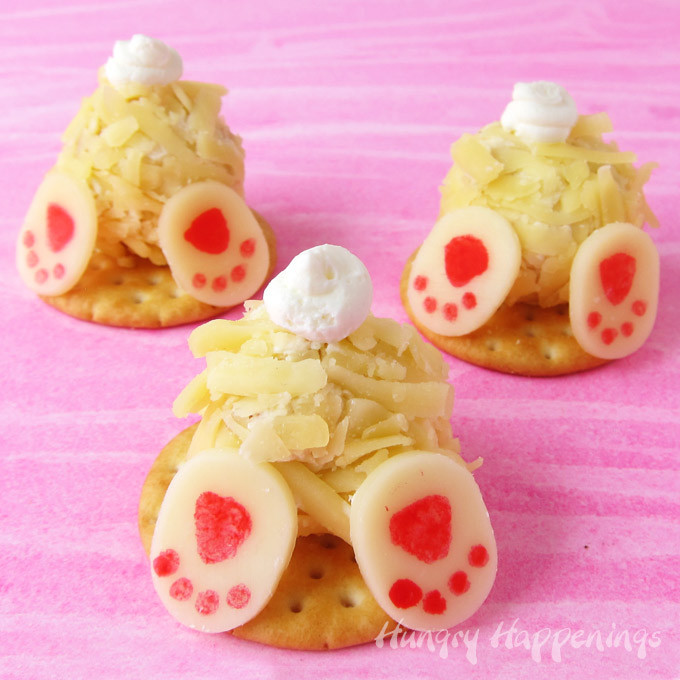 Cute Easter Appetizers
 Mini Cheese Ball Bunnies Cute Easter Appetizers