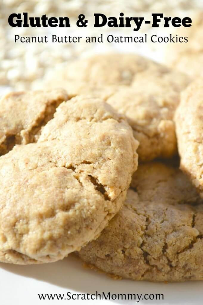 Dairy Free Peanut Butter Cookies
 Gluten and Dairy Free Peanut Butter and Oatmeal Cookies