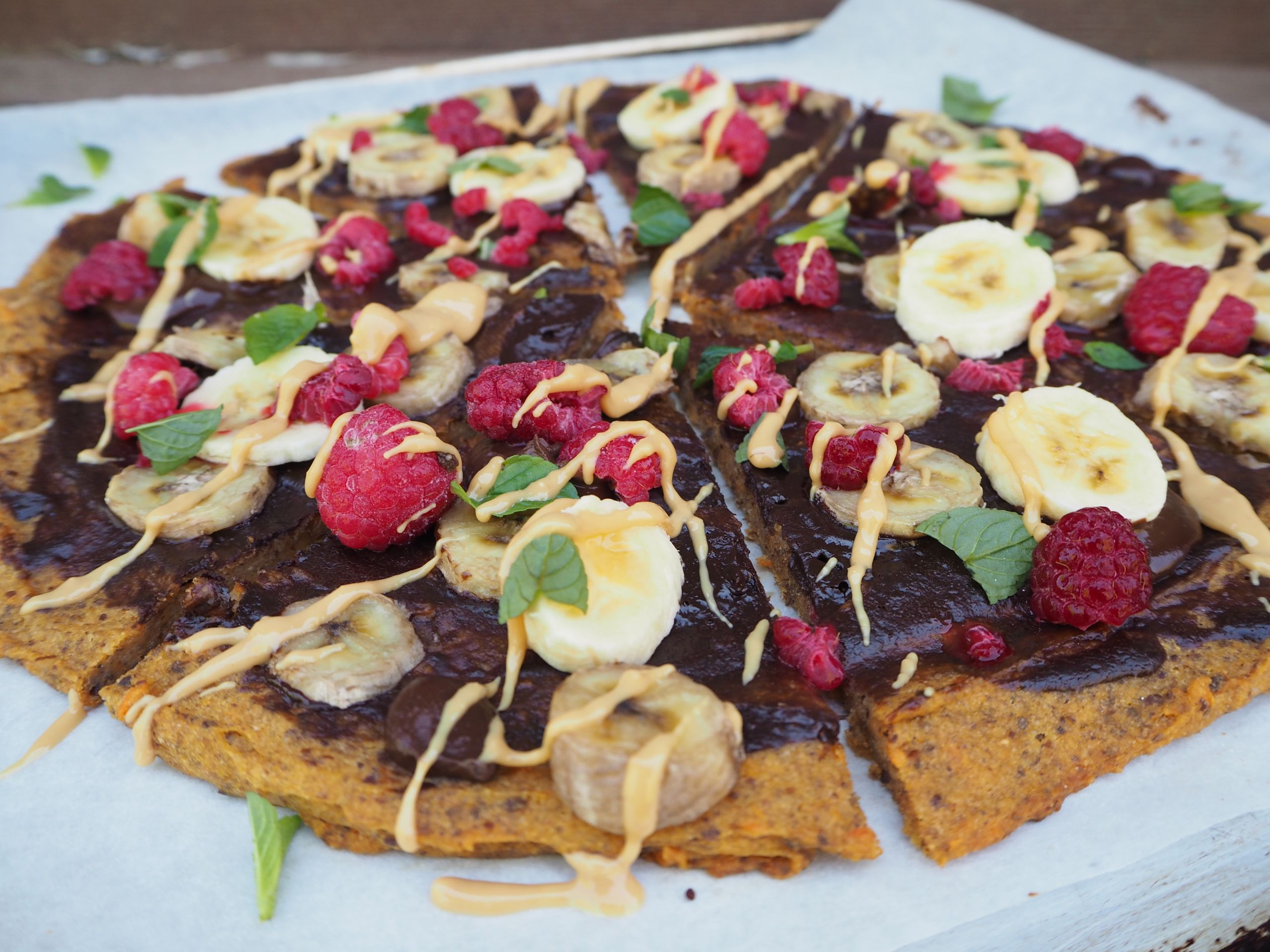 Desserts To Make With Pizza Dough
 Fruity choc dessert pizza with sweet potato crust