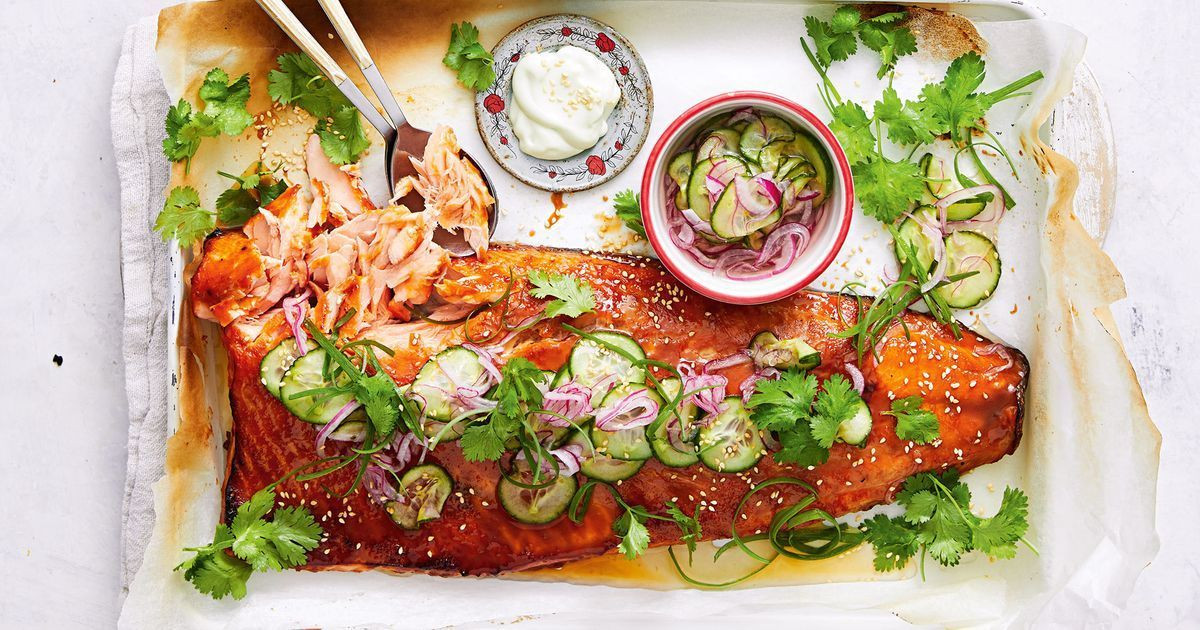 Dinner Ideas For Friends Coming Over
 Sticky honey miso glazed salmon Recipe in 2020