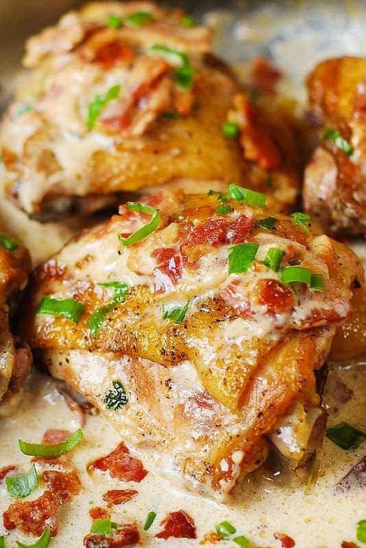 Dinner Ideas With Bacon
 Pan Fried Chicken with Creamy Bacon Sauce Julia s Album