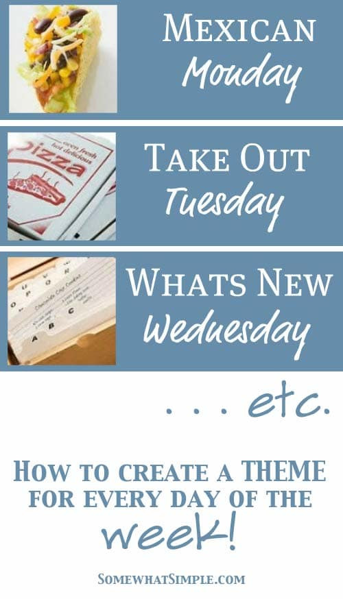 Dinners For The Week Ideas
 Let s Eat Workshop Menu Planning Week 3 of 4 Somewhat