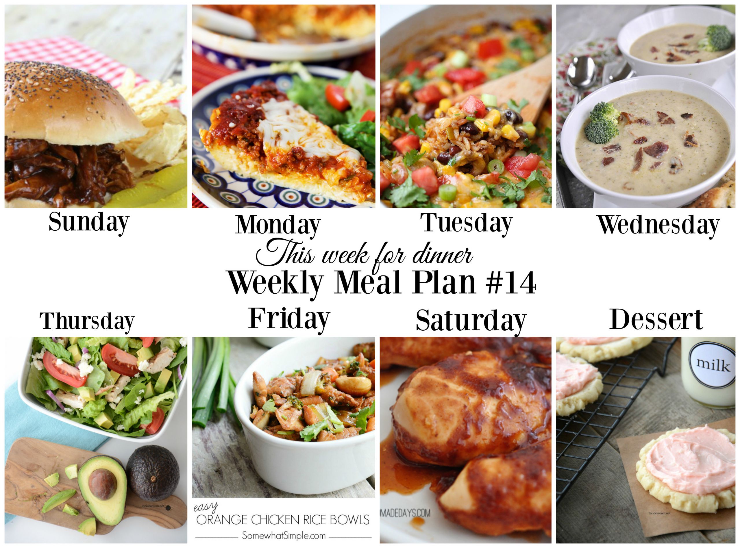 Dinners For The Week Ideas
 This week for dinnerMeal Plan 14 Your Homebased Mom
