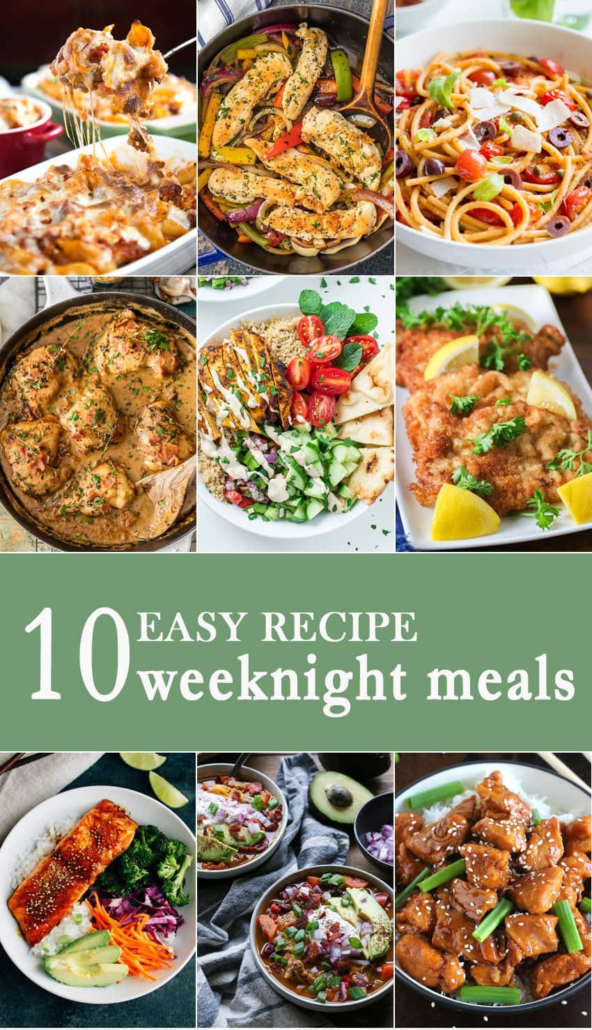 Dinners For The Week Ideas
 10 Easy Weeknight Meals – recipequicks