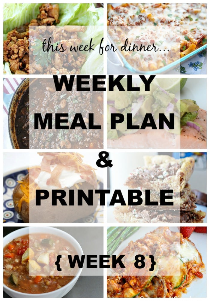 Dinners For The Week Ideas
 Weekly Dinner Meal Plan Week 8