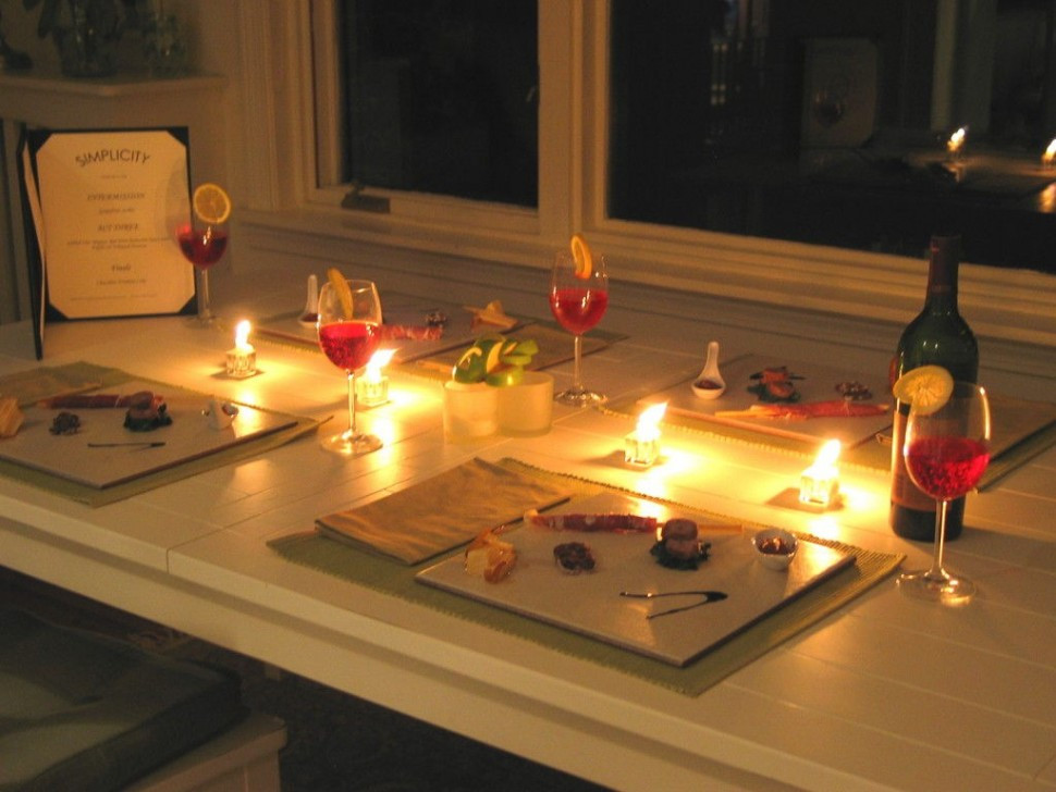 Dinners For Two At Home
 Candlelit dinner for two at home using white rectangle