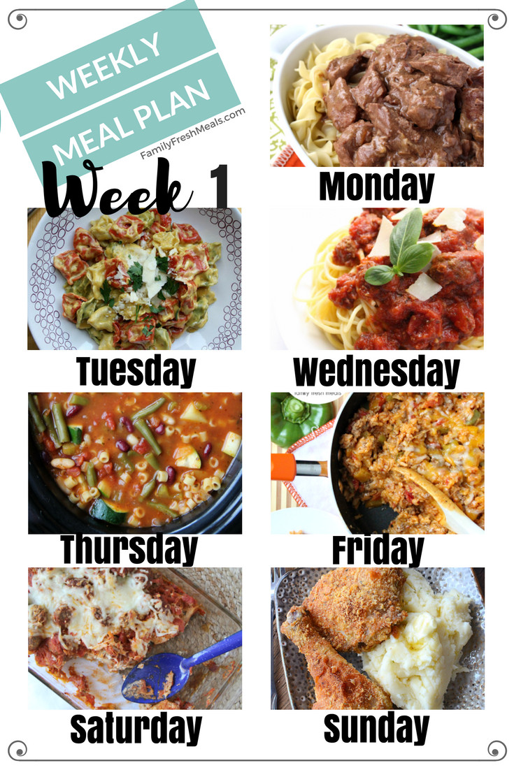 Dinners Ideas For The Week
 Easy Weekly Meal Plan Week 1 Family Fresh Meals