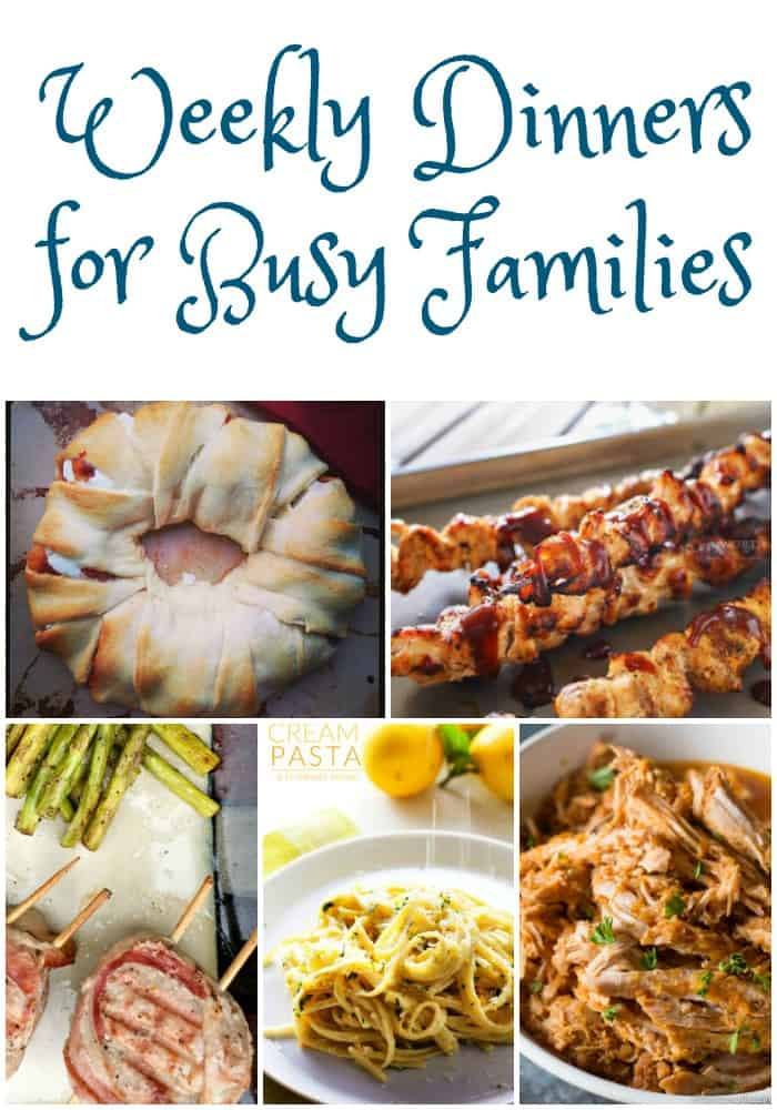 Dinners Ideas For The Week
 Weekly Dinner Ideas For Busy Families Weekly Meal Plan