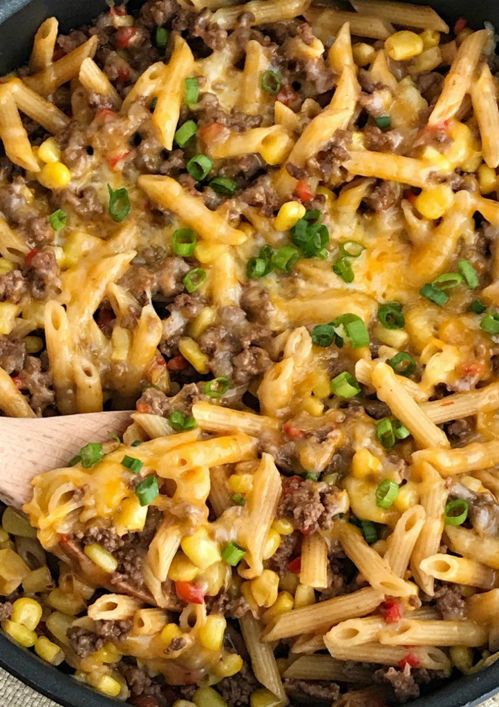 Dinners Ideas With Hamburger Meat
 30 minutes one pan BBQ Beef Pasta Skillet To her as