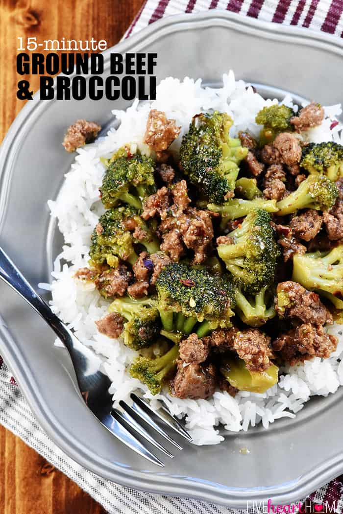 Dinners Ideas With Hamburger Meat
 DELICIOUS Ground Beef & Broccoli • FIVEheartHOME