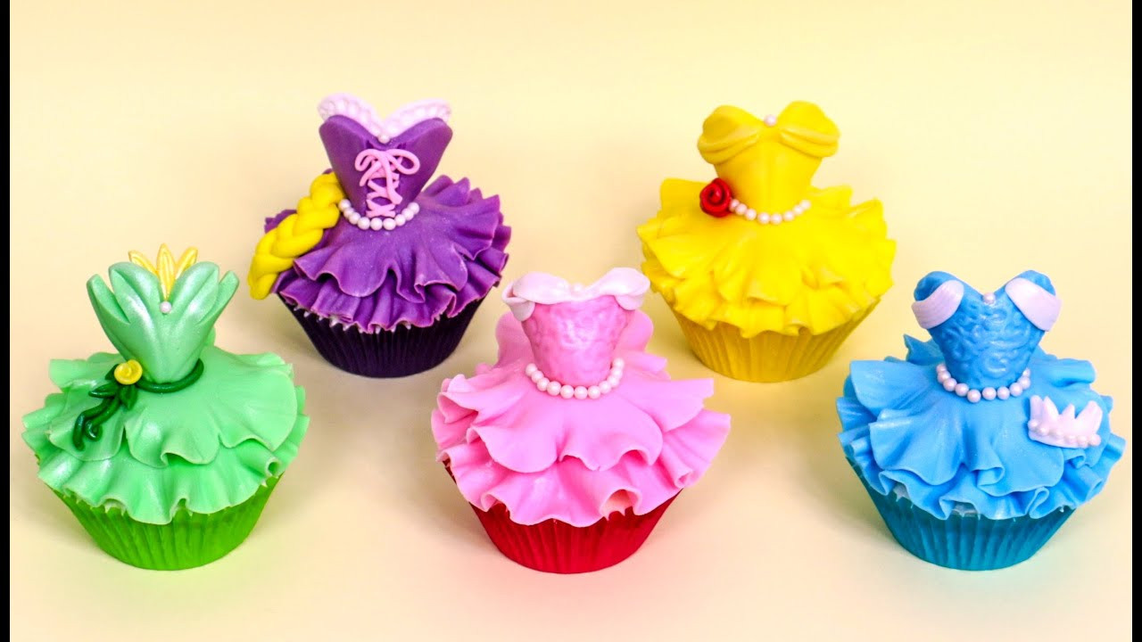 Disney Princess Cupcakes
 DIY Disney Princess CUPCAKES How to make by