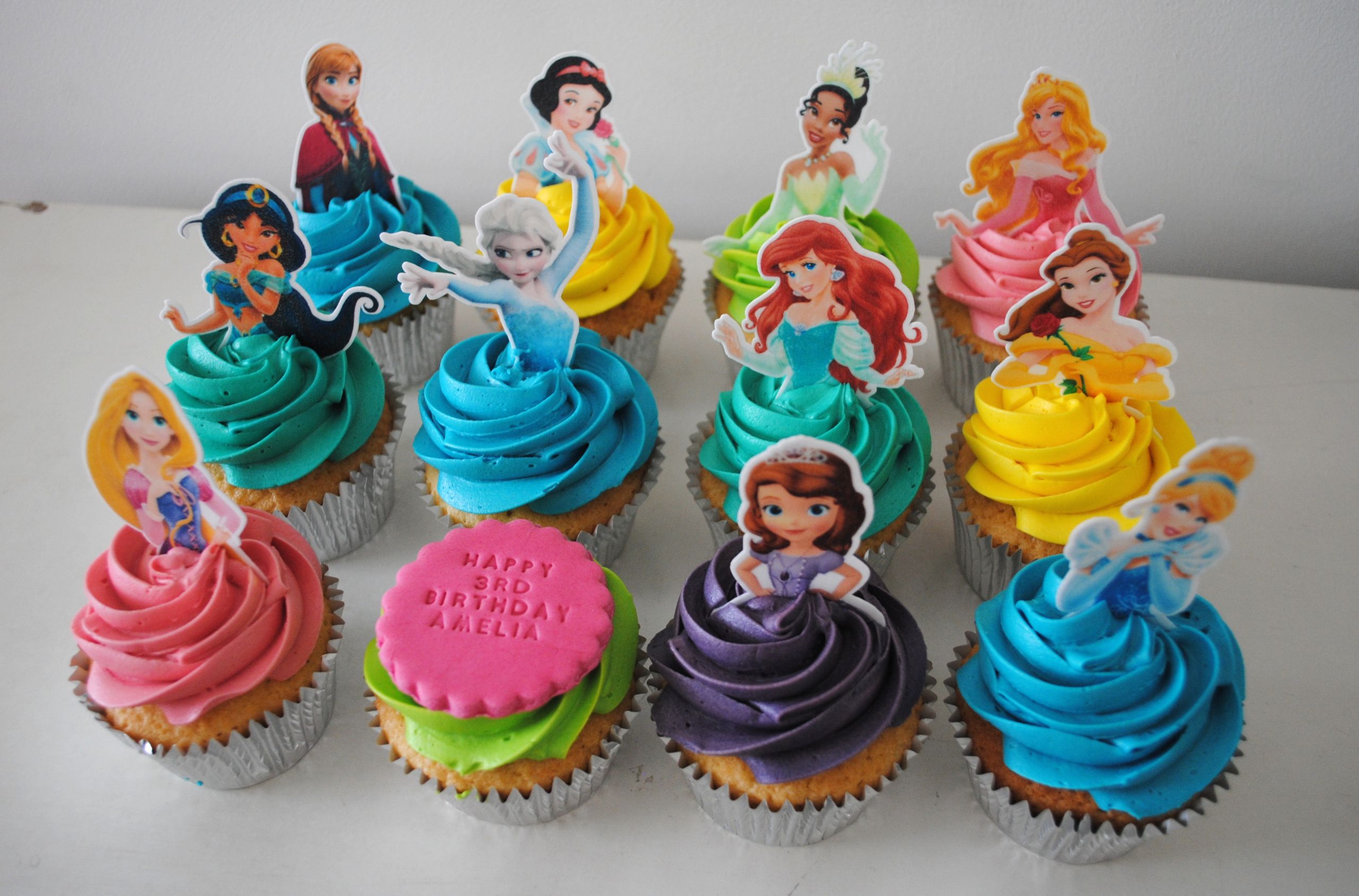 Disney Princess Cupcakes
 tagged "birthday cupcakes"