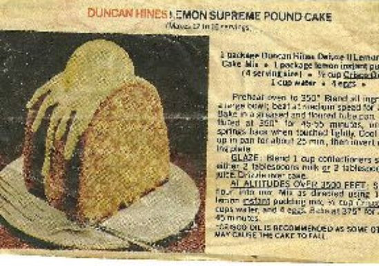 Ducan Hines Lemon Pound Cake
 17 Best images about Duncan Hines on Pinterest