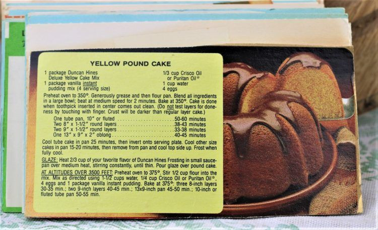 Ducan Hines Lemon Pound Cake
 Duncan Hines Lemon Supreme Pound Cake