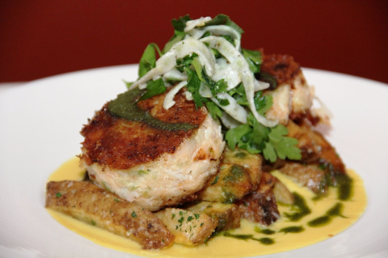 Dungeness Crab Cakes
 RECIPE Dungeness Crab Cakes with Sweet Corn Sauce