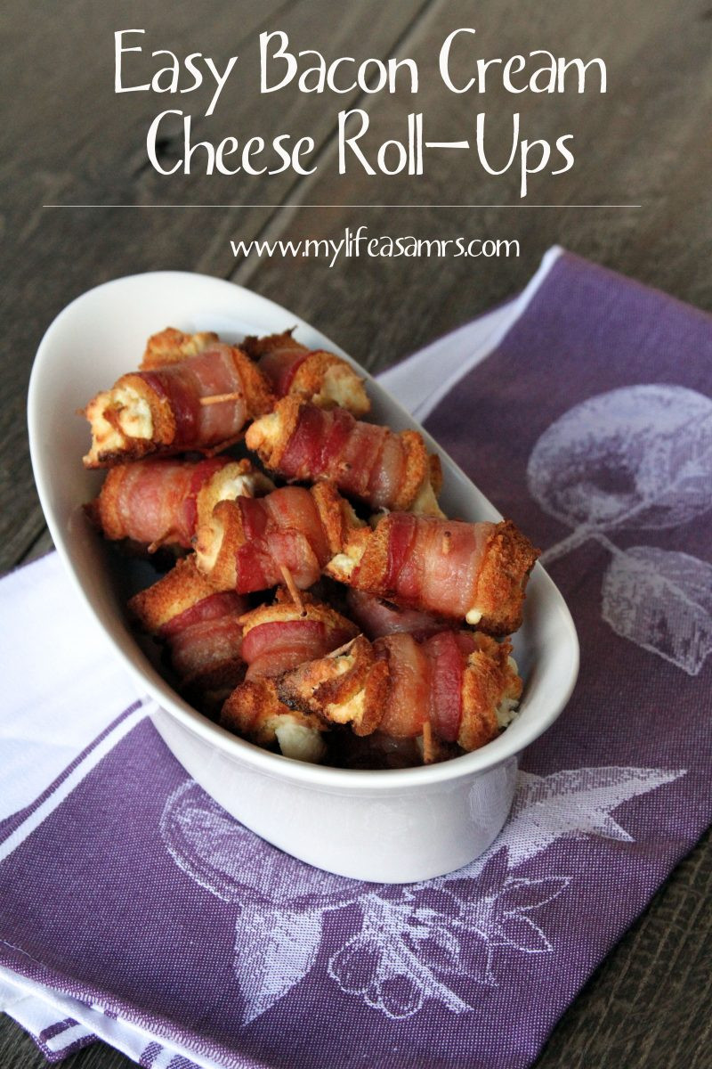 Easy Bacon Recipes Appetizers
 My Life as a Mrs Easy Bacon Cream Cheese Roll Ups & A