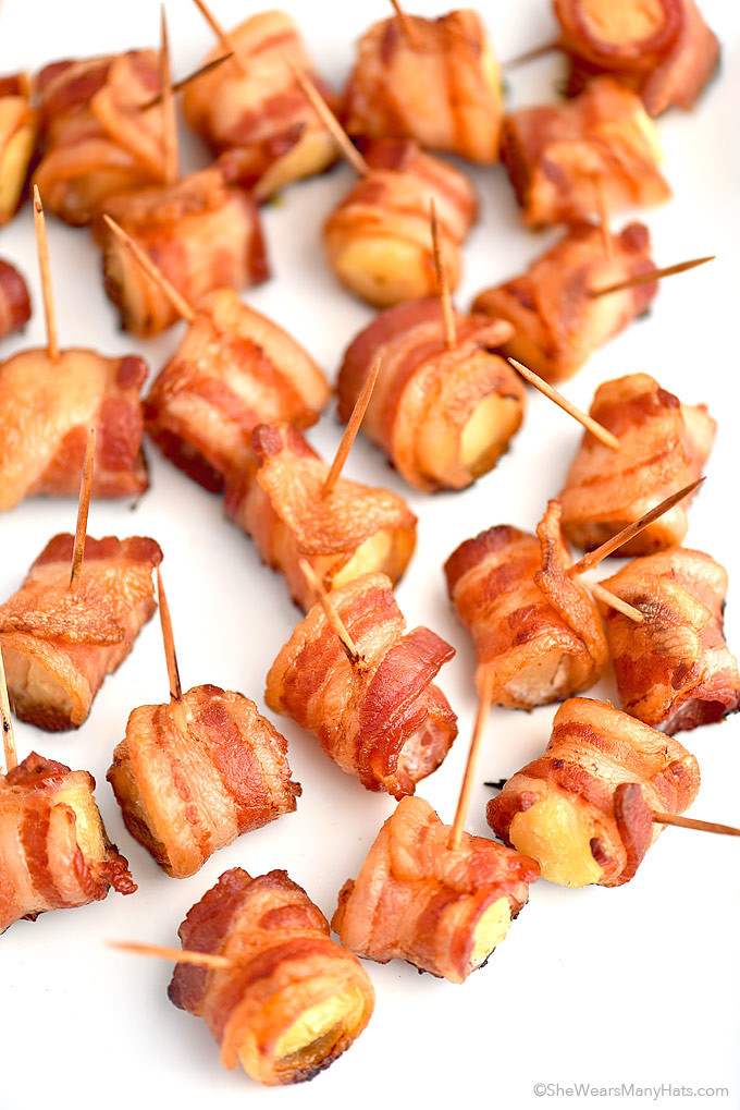 Easy Bacon Recipes Appetizers
 Bacon Wrapped Pineapple Bites Recipe