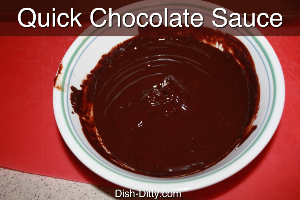 Easy Chocolate Sauce
 Quick Chocolate Sauce & Filling – Dish Ditty Recipes